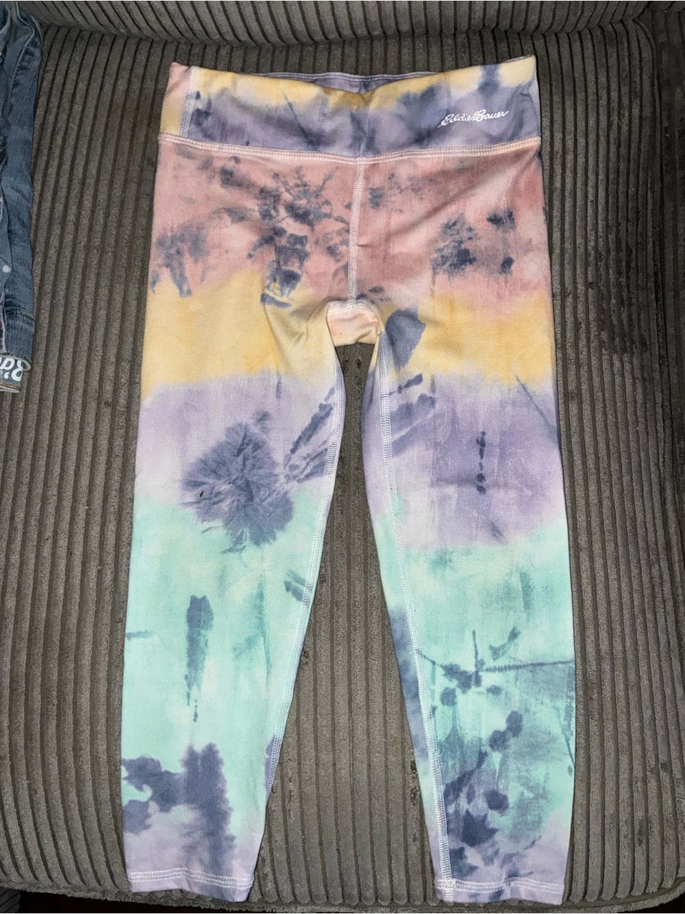 Eddie Bauer Girls' Pastel Tie-Dye Leggings - Mint, Lavender, Yellow, Blush